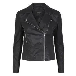 Y.A.S Sophie Black Leather Biker Jacket